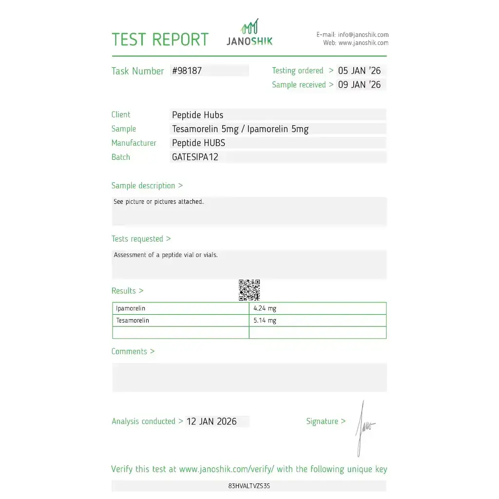 Tesamorelin 5 mg/Ipamorelin 5 mg